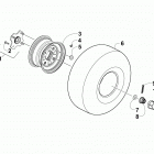 ATV ALTERRA 90 WHITE Rear wheel assembly