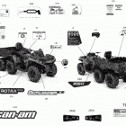 Outlander 6X6 - 650 EFI - T3 09- decals outlander 6x6 - 650 efi - dps - europe