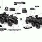 Outlander MAX 6X6 - 650 EFI - North America 09- decals outlander max 6x6