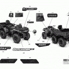 Outlander MAX 6X6 - 1000 EFI - North America 09- decals outlander max - 6x6 - xt - north america