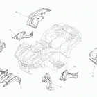Outlander MAX 570 EFI - International - Non European Communities 09- fender and central panel kit outlander max internati...