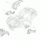 Outlander 450 EFI 09- fender and central panel kit g2l - break up country ...