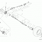 Outlander 6X6 T3 650 EFI 08- drive, rear