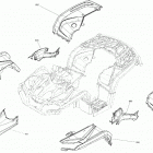Outlander 850 EFI 09- fender and central panel kit g2 outlander - can-am r...