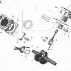Renegade 1000R EFI 01- crankshaft, piston and cylinder - 1000r efi