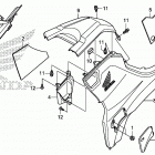 TRX500FM1 Side cover@tank cover