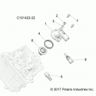 A19SJE57BH SPORTSMAN 570 SP TOURING Engine, thermostat and cover - a19sje57bh (c101422-22)