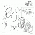 A19SXA85B1/B4/SXE85BC/B9/SXZ85BJ SPORTSMAN 850 SP 48 Body, clutch cover - a19sxa85b1  /  b4  /  sxe85bc  /  b...