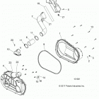 A18DAA50B7 ACE 500 SOHC Drive train, clutch cover and ducting - a18daa50b7 (1013...