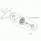 A18DAA50B7 ACE 500 SOHC Drive train, secondary clutch - a18daa50b7 (101360)