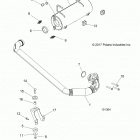A18DAE57N5 ACE 570 EFI PS HD Engine, exhaust system - a18dae57n5
