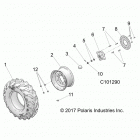 A18SEA57B1/7/9/L2/L5/L7/E57B1/7/9/F57B8 SPORTSMAN 570 EFI Wheels, front tire and brake disc - a18sea57b1  /  7  / ...