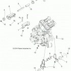 A18SES57C1/C2/C5/C7/E1/E5/E7/P57C1/T57C1/C7/E1/E7 SPORTSMAN 570 EPS TRACTOR Engine, mounting - a18ses57c1  /  c2  /  c5  /  c7  /  e...