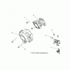 A18SES57C1/C2/C5/C7/E1/E5/E7/P57C1/T57C1/C7/E1/E7 SPORTSMAN 570 EPS TRACTOR Engine, throttle body and fuel rail - a18ses57c1  /  c2 ...