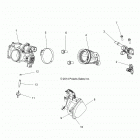 A18SHD57B9/E57BB/E57BS SPORTSMAN 570 SP Engine, throttle body and fuel rail - a18shd57b9  /  e57...