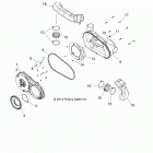 A18SWE57B1 SPORTSMAN 570 EFI X2 EPS Body, clutch cover - a18swe57b1 (49atvclutchcvr1570trg)
