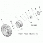 A18SWE57F1 SPORTSMAN 570 X2 EPS EU Wheels, front tire and brake disc - a18swe57f1 (c101290)