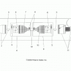 A18SXA85B1/B7/SXE85BM/BS/B9 SPORTSMAN 850 SP Drive train, drive shaft, rear - a18sxa85b1  /  b7  /  s...