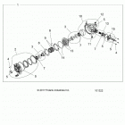 A18SXA85B1/B7/SXE85BM/BS/B9 SPORTSMAN 850 SP Drive train, front gearcase internals (to 8  /  7  /  20...