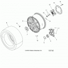 A18SXA85B1/B7/SXE85BM/BS/B9 SPORTSMAN 850 SP Wheels, rear and hub - a18sxe85bm  /  bs  /  b9 (100768)