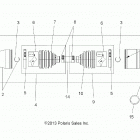 A18SXS95FR SPORTSMAN 1000 XP ZUG Drive train, drive shaft, rear - a18sxs95fr (49atvshaftd...