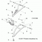 A18SXS95FR SPORTSMAN 1000 XP ZUG Suspension, front a-arms - a18sxs95fr (c101358)