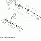 A18YAK11N4/N6/B4/B6 OUTLAW 110 Drive train, primary  and secondary clutchs - a18yak11n4...