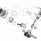 Commander MAX 800R EFI 01- crankshaft, piston and cylinder - 800r efi