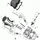Commander MAX 800R EFI 01- cylinder head, front - 800r efi