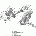 Commander MAX 800R EFI 01- gear box output shaft - 850 efi