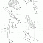MULE 4010 TRANS4x4 (KAF620SKF) Brake pedal  /  throttle lever