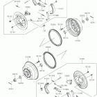 MULE SX (KAF400SKF) Front hubs  /  brakes