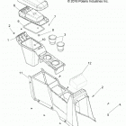 R19RHE99AD/BD/LD/K99AK/BK POLARIS GENERAL 1000 4P PS RC Body, center console, rear - r19rhe99ad  /  ld  /  k99ak...