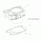 R19RME57D7 RGR 570 EPS HD Engine, cylinder - r19rme57d7 (49rgrcylinder12rzr570)