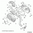 R19RRE99AV/BV/A1/B1/A9/B9/AP/BP/AJ/BJ/AD/BD RANGER 1000 PS Drive train, clutch cover and ducting - r19rre99av  /  b...