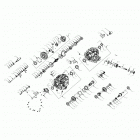 R19RRE99NS RANGER 1000 PS HD MD Drive train, main gearcase internals - r19rre99ns (70251...