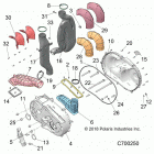 R19RRM99AL RANGER 1000XP PS MUD Drive train, clutch cover and ducting - r19rrm99al (c700...