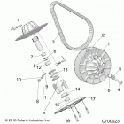 R19RRU99A9/AD/AJ/AP RANGER 1000XP PS NSTR Drive train, secondary clutch - r19rru99a9  /  ad  /  aj...