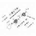 R19RRW99A9/AD/AJ/AP/B9/BD/BJ/BP RANGER 1000XP PS NSTR RC Drive train, main gearcase internals - r19rrw99a9  /  ad...