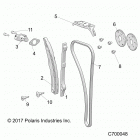 R19RSE99AS/A1/A9/B1/B9/BS RANGER 1000XP PS CREW Engine, cam chain and tensioner - r19rse99as  /  a1  /  ...