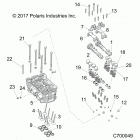 R19RSE99AS/A1/A9/B1/B9/BS RANGER 1000XP PS CREW Engine, cylinder head and valves - r19rse99as  /  a1  / ...