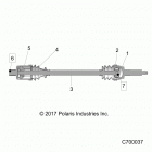 R19RSE99AS/A1/A9/B1/B9/BS RANGER 1000XP PS CREW Drive train, rear half shaft - r19rse99as  /  a1  /  a9 ...