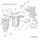 R19RSM99AL RANGER 1000XP PS CREW MUD Body, rear doors - r19rsm99al (c700245-2)