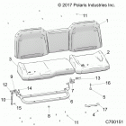 R19RSM99AL RANGER 1000XP PS CREW MUD Body, seat asm. rear - r19rsm99al (c700151)