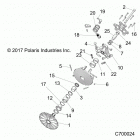 R19RSM99AL RANGER 1000XP PS CREW MUD Drive train, primary clutch - r19rsm99al (c700024)