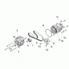R19RSU99AS RANGER 1000XP PS CREW NSTR Engine, alternator and compressor - r19rsu99as (c700126-...