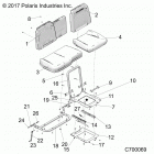 R19RSU99AS RANGER 1000XP PS CREW NSTR Body, seat asm. and slider - r19rsu99as (c700069)