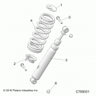 R19RSU99AS RANGER 1000XP PS CREW NSTR Suspension, front shock mounting - r19rsu99as (c700031)