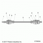 R19RSU99AS RANGER 1000XP PS CREW NSTR Drive train, front half shaft - r19rsu99as (c700034)