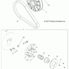 R19RVA87A1/B1/EA9/AH/B9/BH RANGER CREW 900 EPS Drive train, secondary clutch - r19rva87a1  /  b1  /  ea...